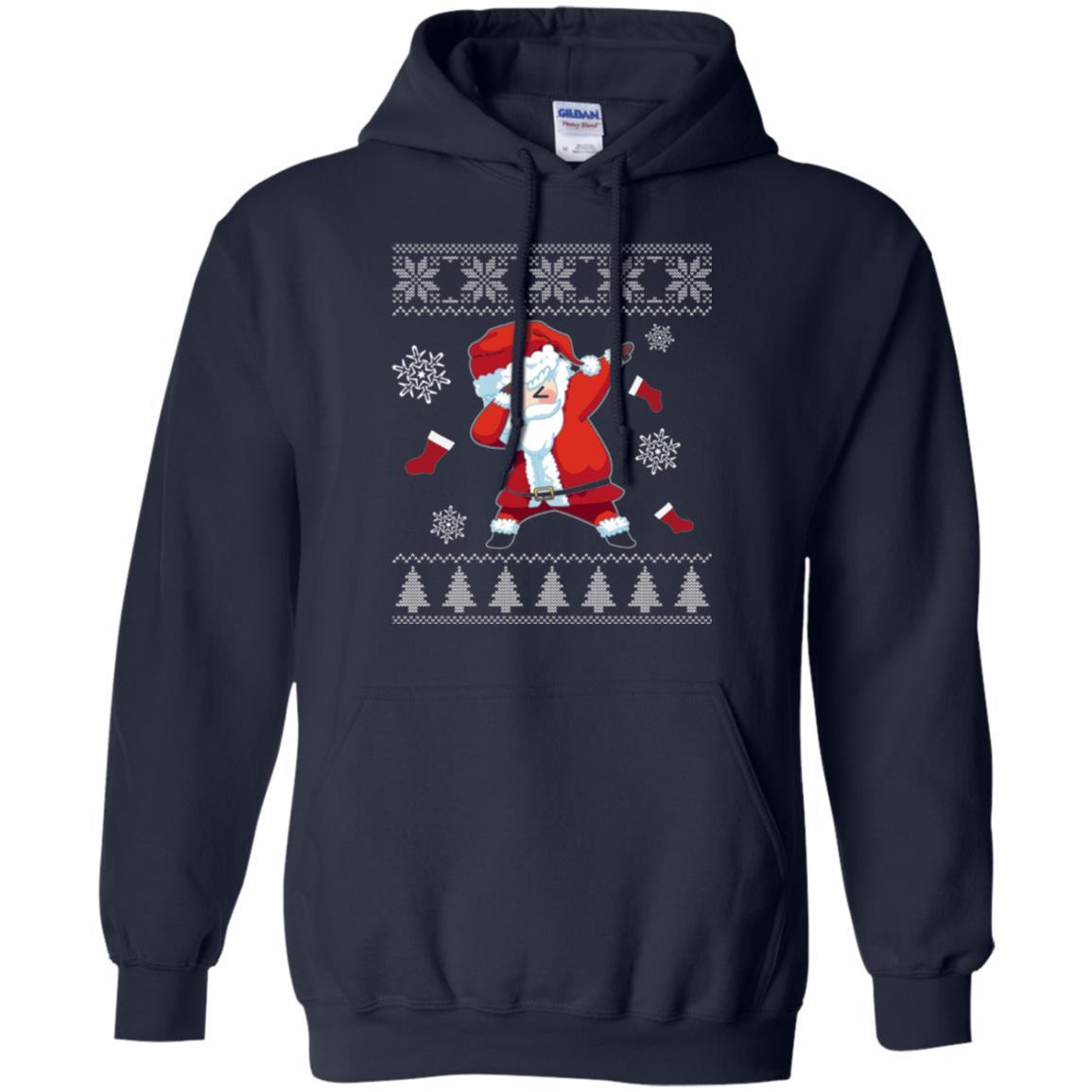 Christmas T-shirt Dabbing Santa Claus Navy