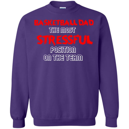 Basketball Dad T-shirt The Most Stressful Position On The Team Purple