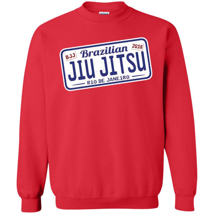 Funny Jiu Jitsu Bjj License Plate T-shirt Red