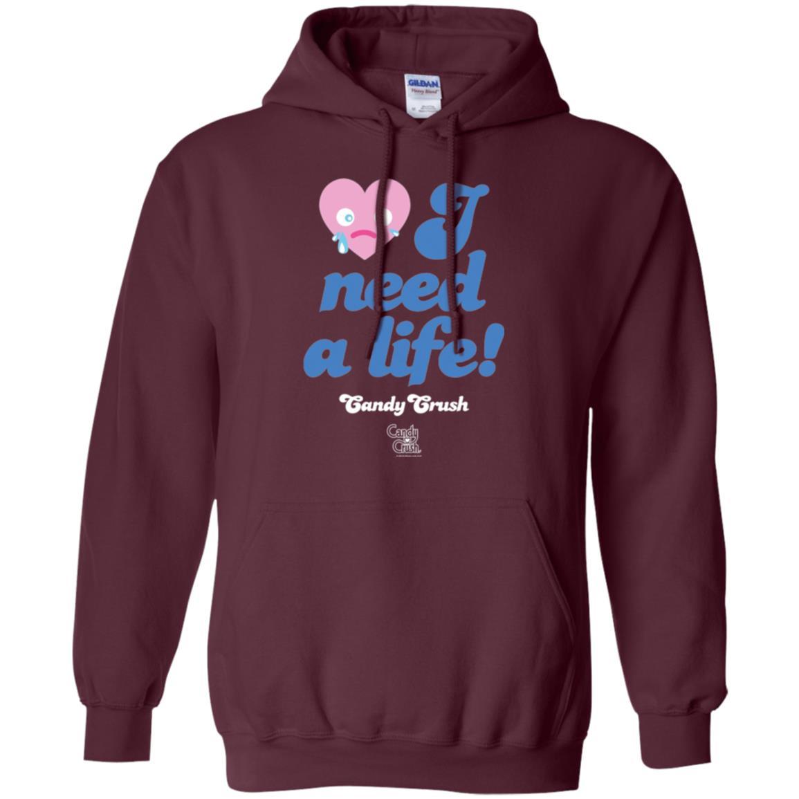 Gamer T-shirt I Need A Life T-shirt Maroon