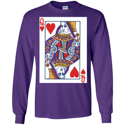 Valentines Day T-shirt Queen Of Hearts Cards Couple Purple