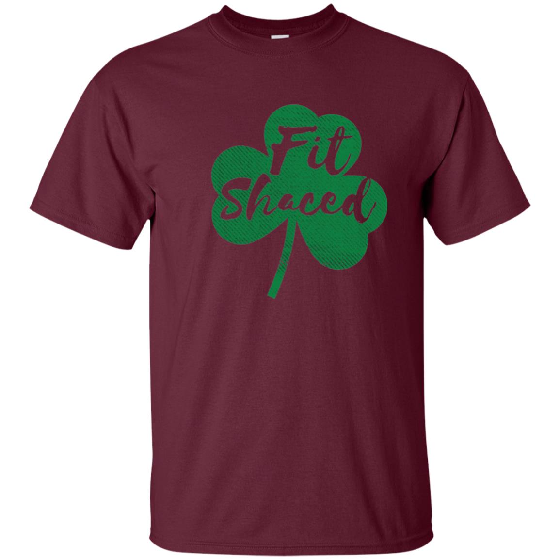 St Patricks Day T-shirt Drinking Fit Shaced Maroon