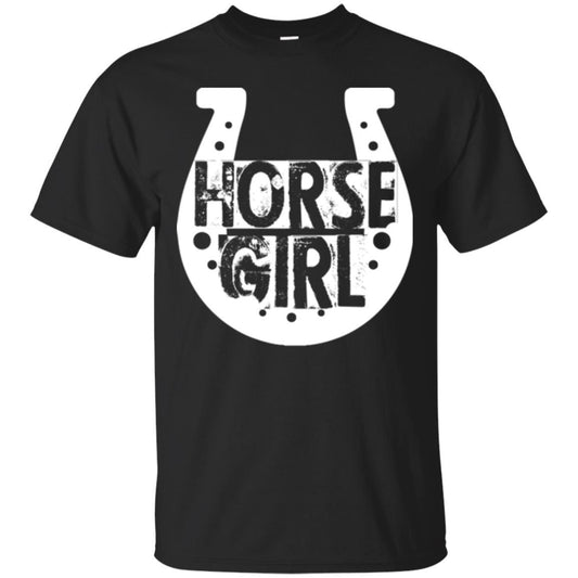 Horse Girl T-shirt I Love My Horses Racing Black