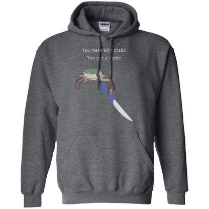 Funny Crab T-shirt You Mess With Crabo You Get A Stabo Dark Heather
