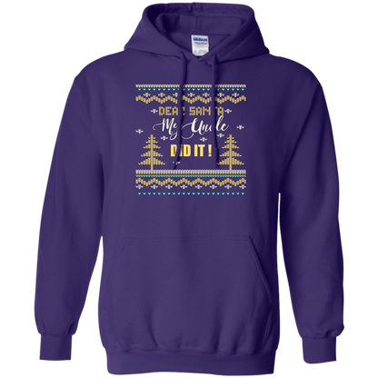 Christmas T-shirt Dear Santa My Uncle Did It Purple