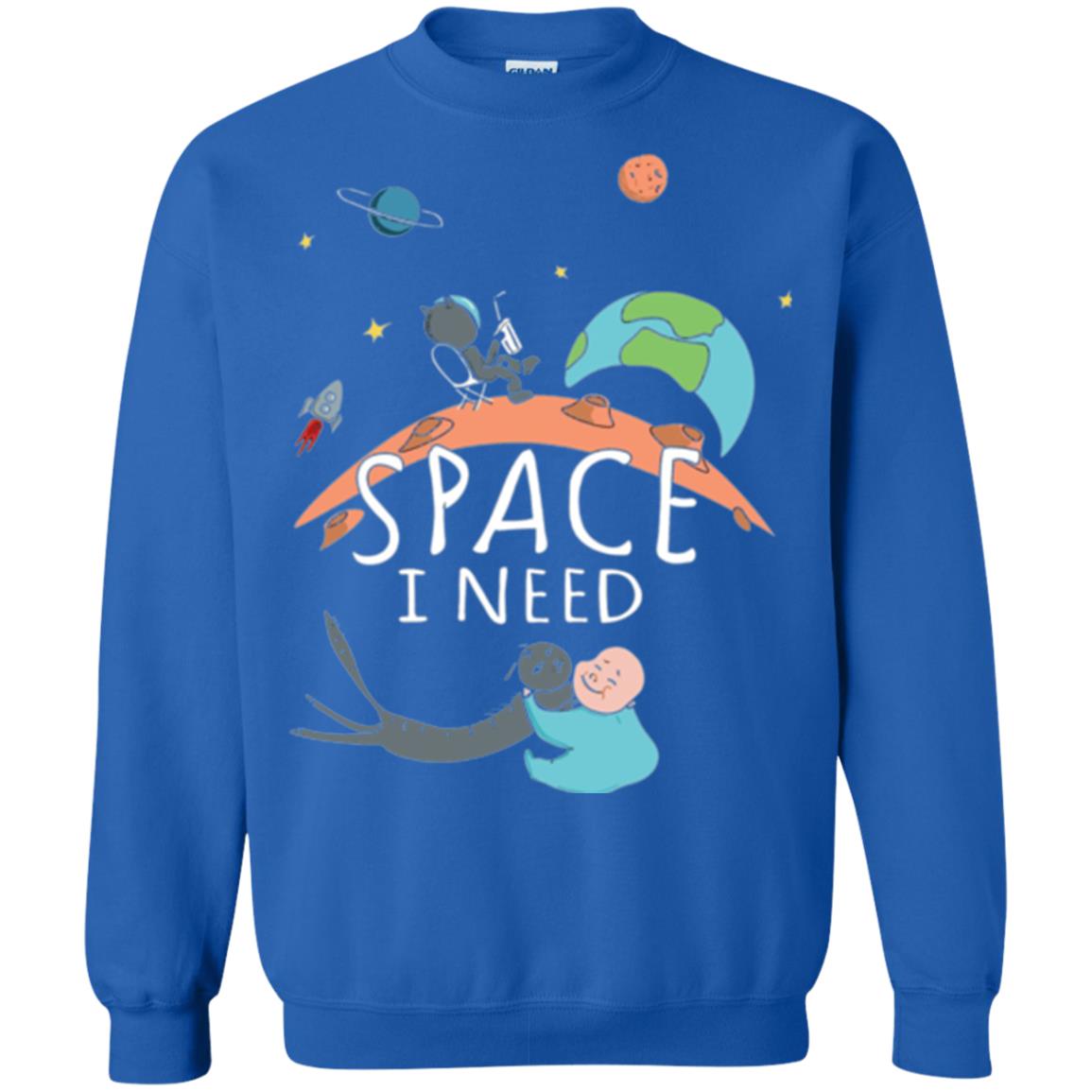 Funny Astronaut Universe Pun T-shirt I Need Space Royal