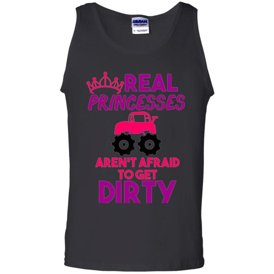 Monster Truck Girl T-shirt Real Princesses Get Dirty Black
