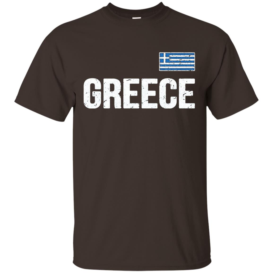 Greece T-shirt Greek Flag Dark Chocolate