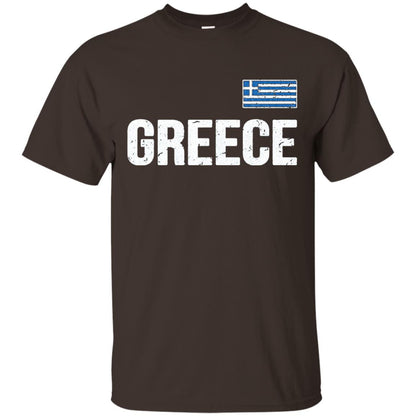 Greece T-shirt Greek Flag Dark Chocolate