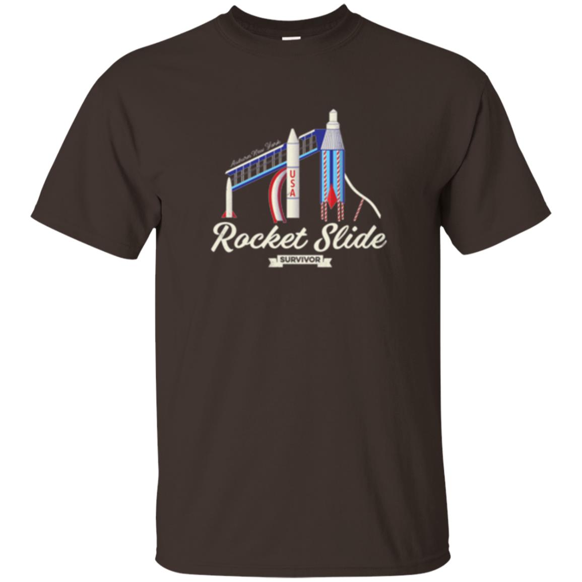 I Survived The Rocket Slide T-shirt Dark Chocolate