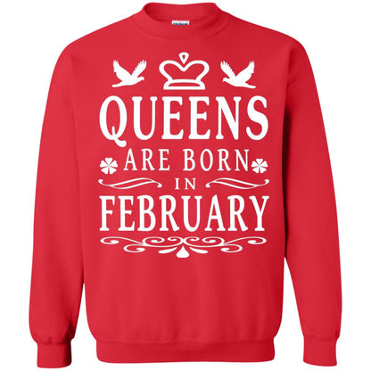 Birthday T-shirt Queens Are Born In February Red