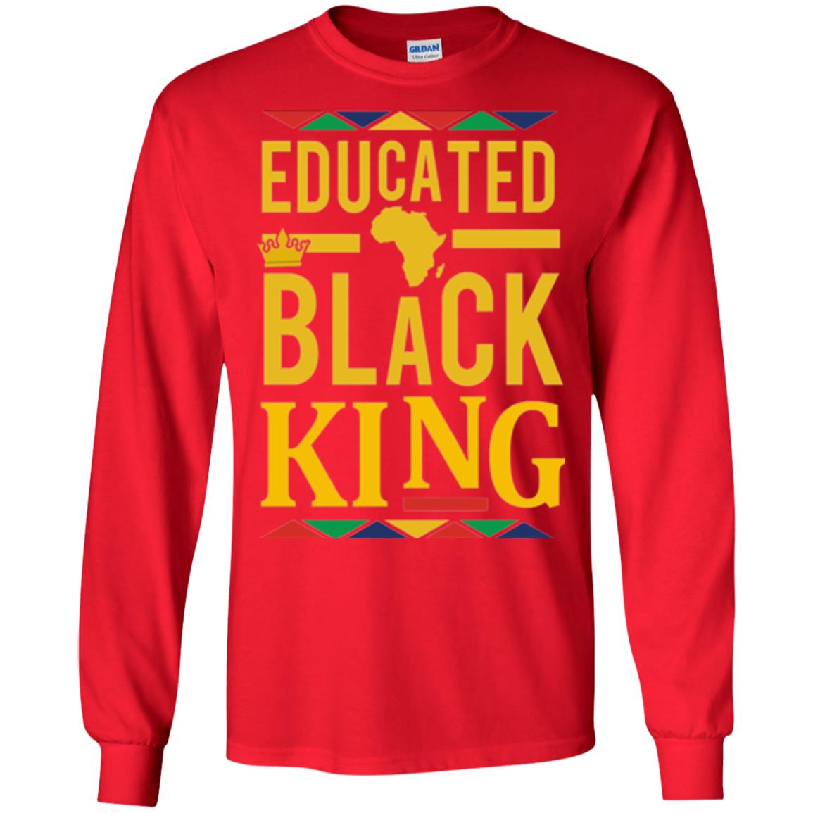 African Dna Pride T-shirt Dashiki Educated Black King Red