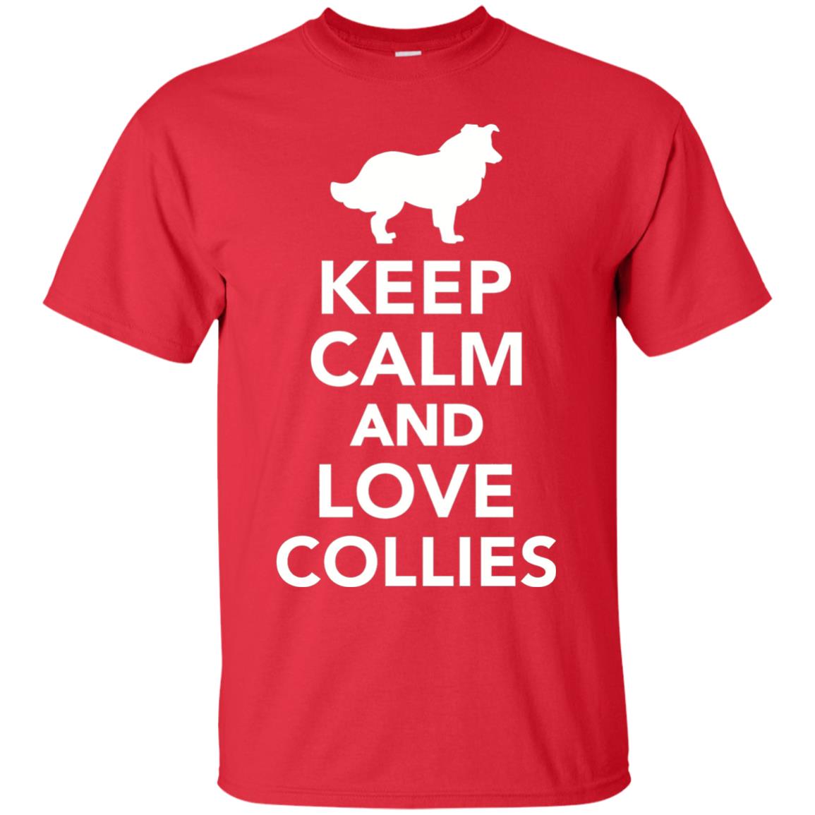 Keep Calm And Love Collies T-shirt Red