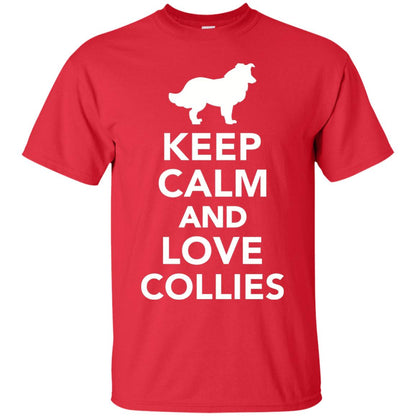 Keep Calm And Love Collies T-shirt Red