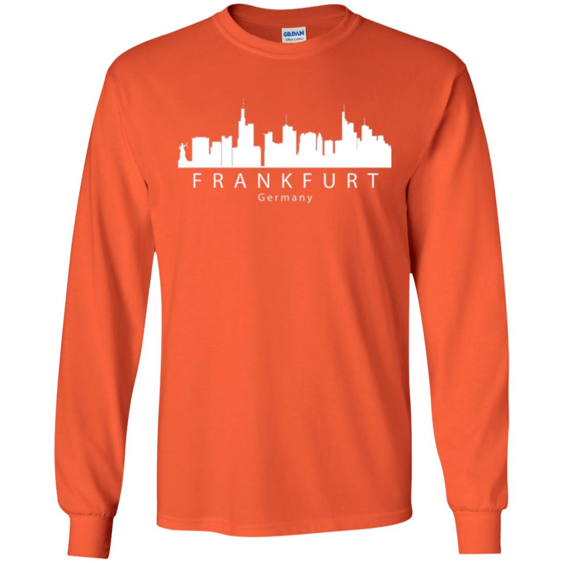 Frankfurt Germany Skyline T-shirt Orange