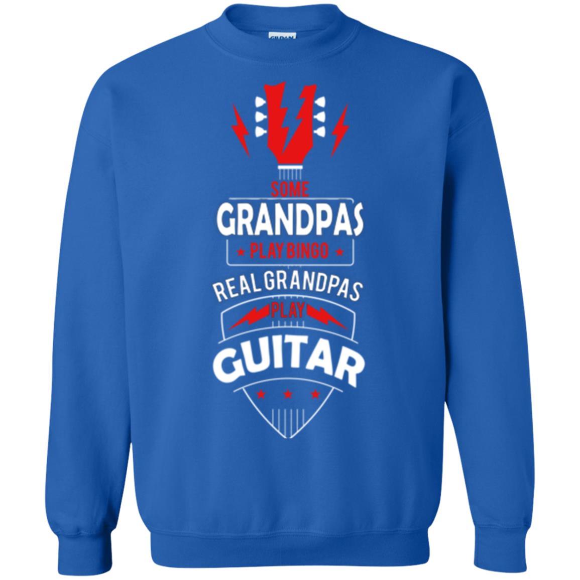 Papa T-shirt Some Grandpas Play Bingo Real Grandpas Play Guitar T-shirt Royal