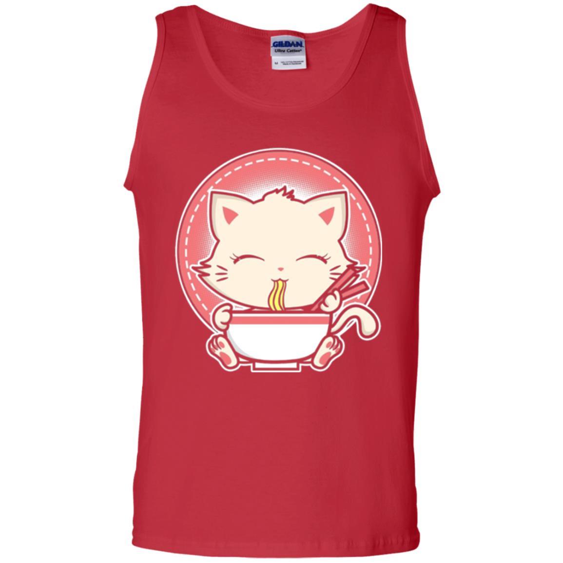 Anime T-shirt Kawaii Japanese Cat Ramen