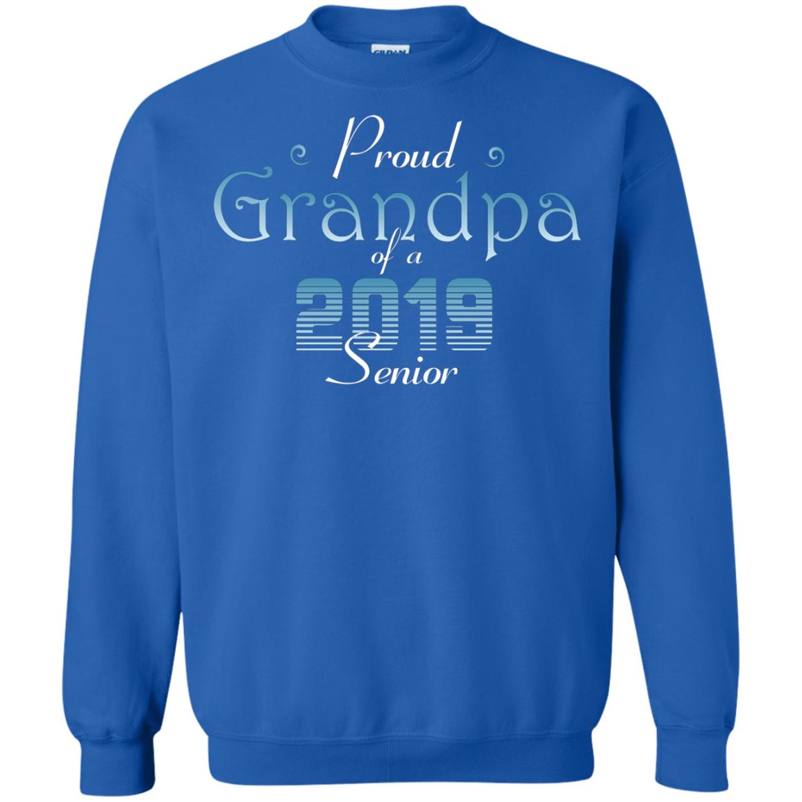 Proud Grandpa Of 2019 Senior Granddad Shirt Royal