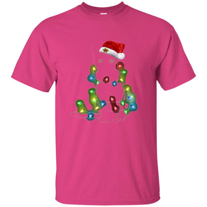 Christmas T-shirt Cat And Lights Heliconia