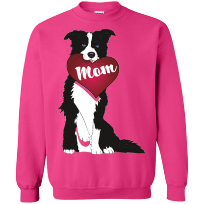 Dog Lover T-sshirt Border Collie Fetching Valentine Heart Heliconia
