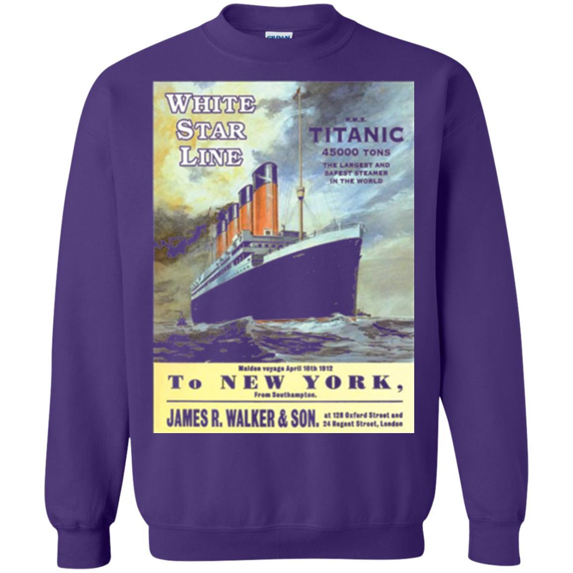 Film T-shirt Sailing Ship Cruise Vintage Poster Purple