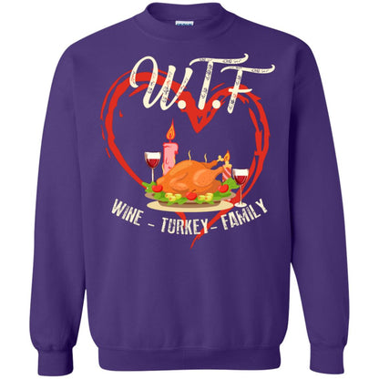 Turkey Wine Family Thanksgiving Drinking Gift Shirt For Family Purple
