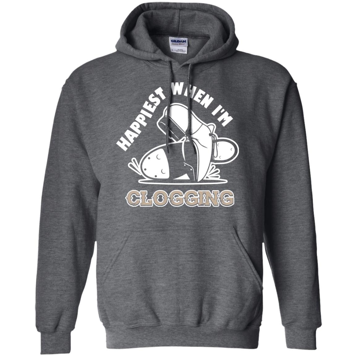 Clogger T-shirt Happiest When I'm Clogging Dark Heather