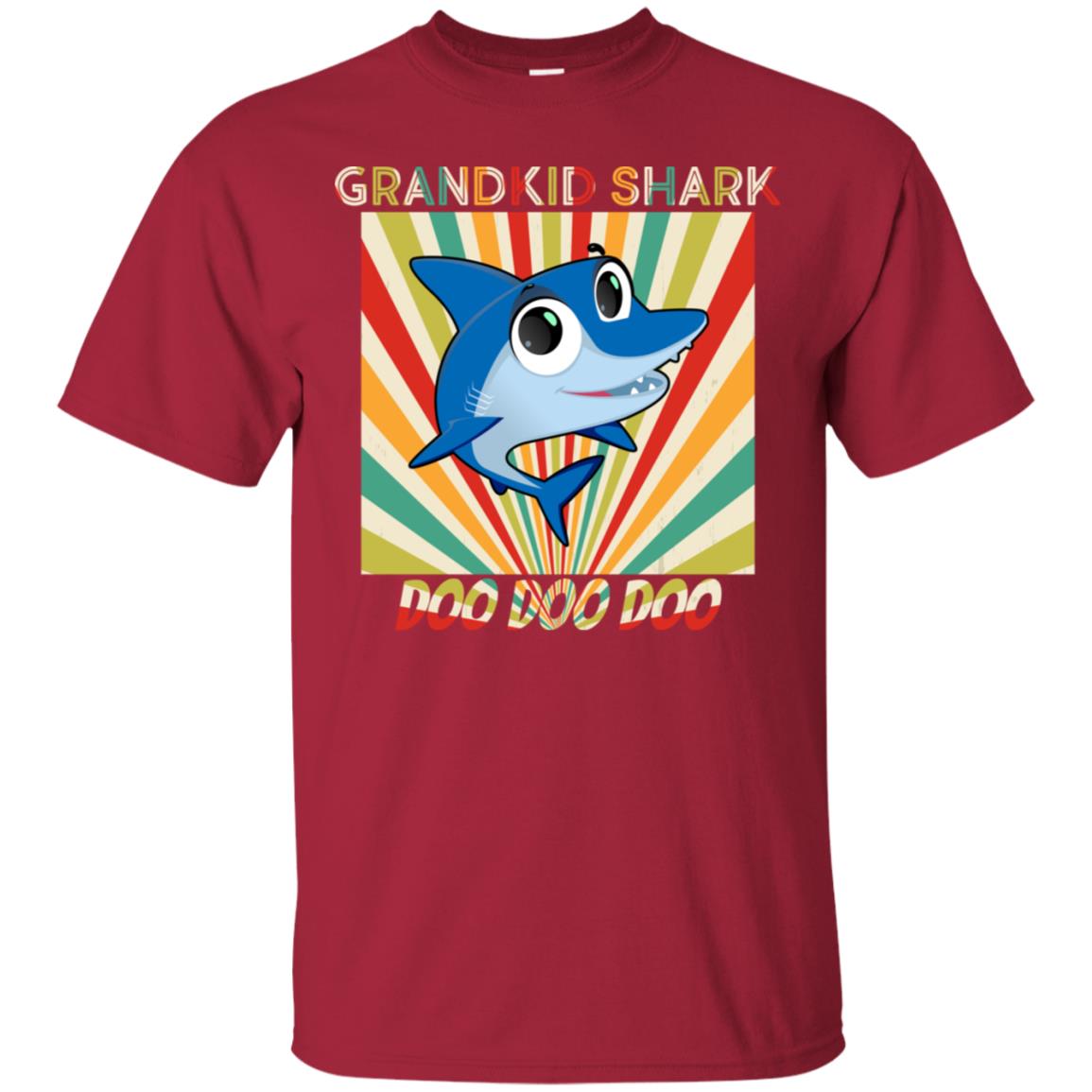Grandkids Shark Doo Doo Doo Family Shark Gift Shirt Cardinal
