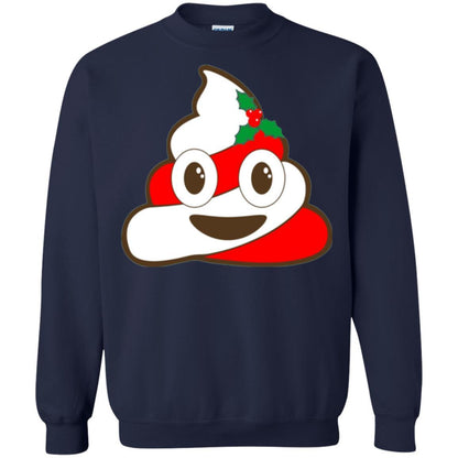 Funny Christmas T-shirt Poop Emojis Christmas Navy