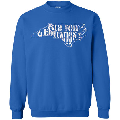 Distressed North Carolina Nc Red For Educator Shirt Royal