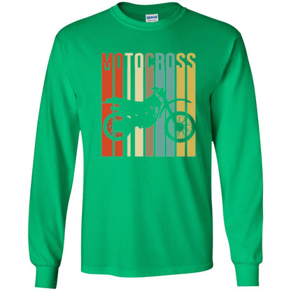 Dirt Bike Silhouette T-shirt Cool Vintage Motocross Irish Green