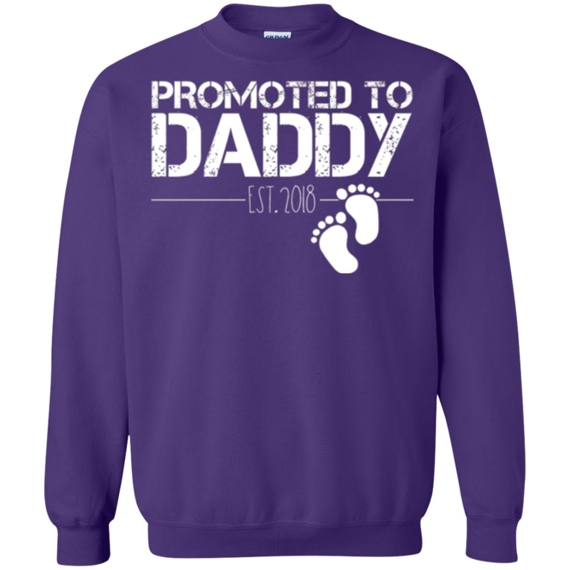Daddy T-shirt Promoted To Daddy Est 2018 Purple