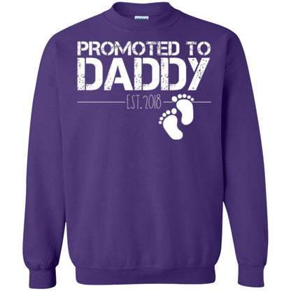 Daddy T-shirt Promoted To Daddy Est 2018 Purple