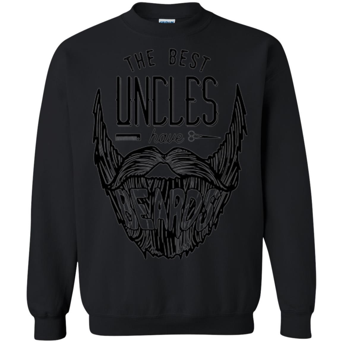 Funny Uncle T-shirt The Best Uncles Have Beards Black
