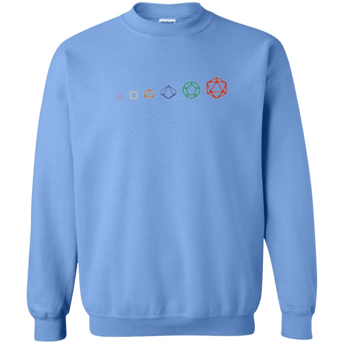 D20 Dice Evolution Role Playing T-shirt Carolina Blue