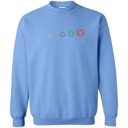 D20 Dice Evolution Role Playing T-shirt Carolina Blue