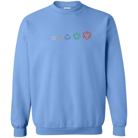 D20 Dice Evolution Role Playing T-shirt Carolina Blue