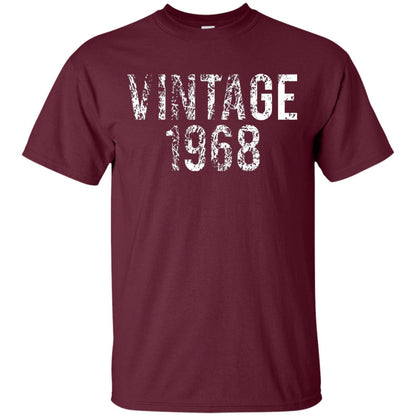Vintage 1968 50th Birthday Shirt Maroon