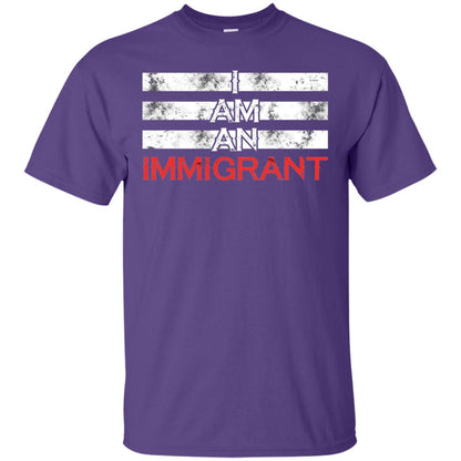 Migrant T-shirt I Am An Immigrant Purple