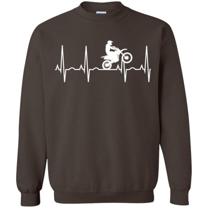 Dirt Bike Rider T-shirt Dirt Bike Heartbeat T-shirt Dark Chocolate