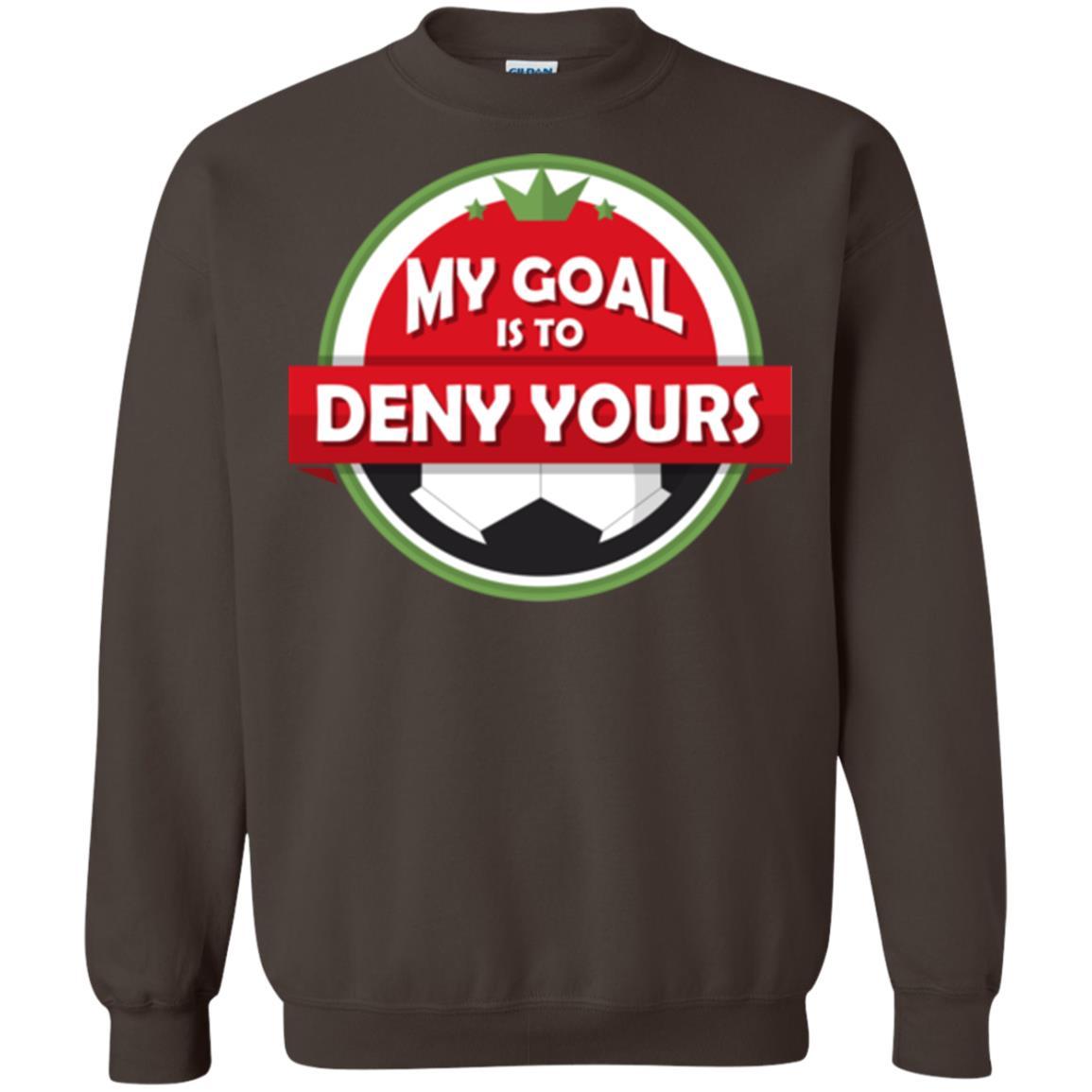 Soccer Christmas T-shirt My Goal Is To Deny Yours Dark Chocolate