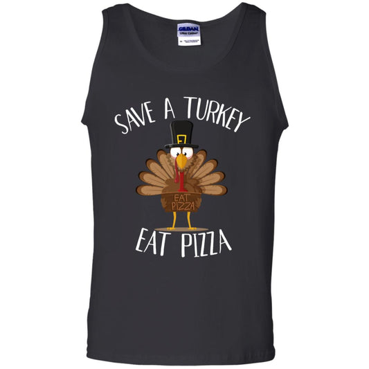 Save A Turkey Eat Pizza Thaksgiving Gift Shirt Black