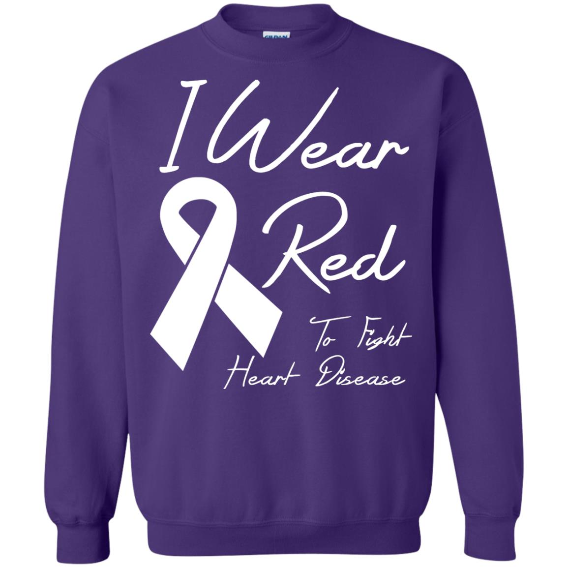 Heart Disease Awareness T-shirt I Wear Red To Fight Heart Disease Purple
