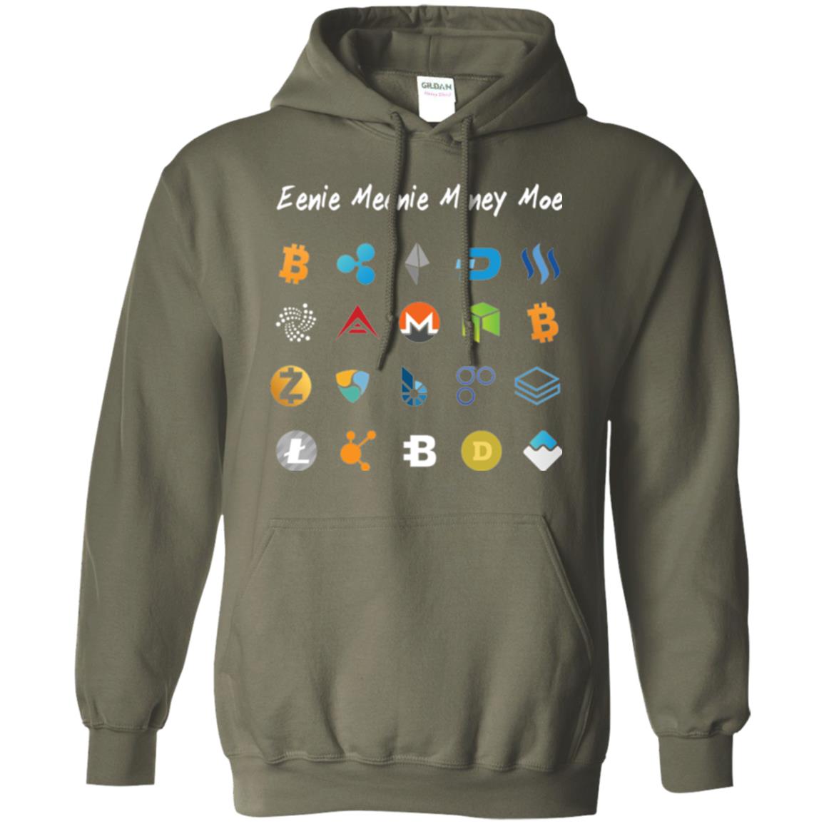 Bitcoin Litecoin Ethereum Eenie Meenie Miney Moe T-shirt Military Green
