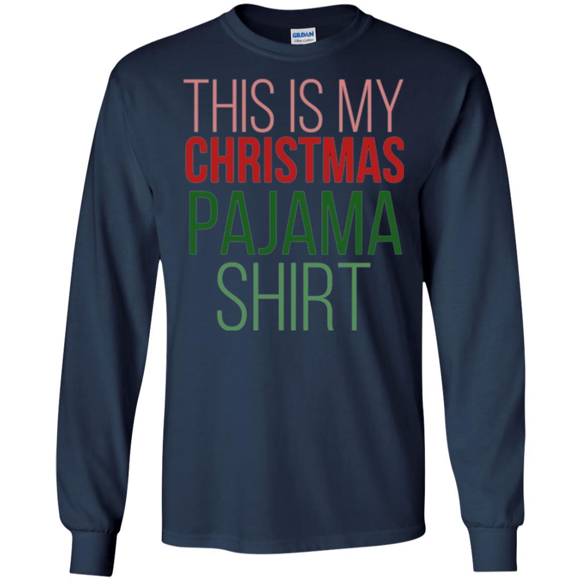 Christmas T-shirt This Is My Christmas Pajama Navy