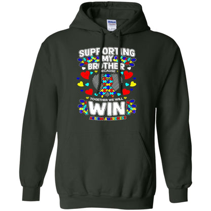 Autism Awareness Shirts For Supporting My Brother Forest Green