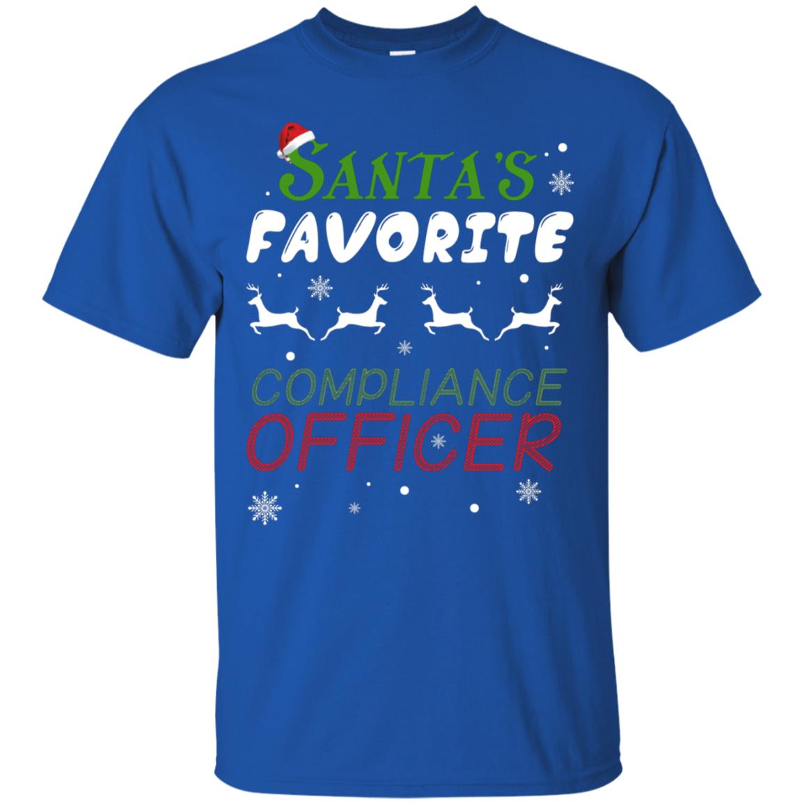 Santa's Favorite Compliance Officer X-mas Shirt Royal