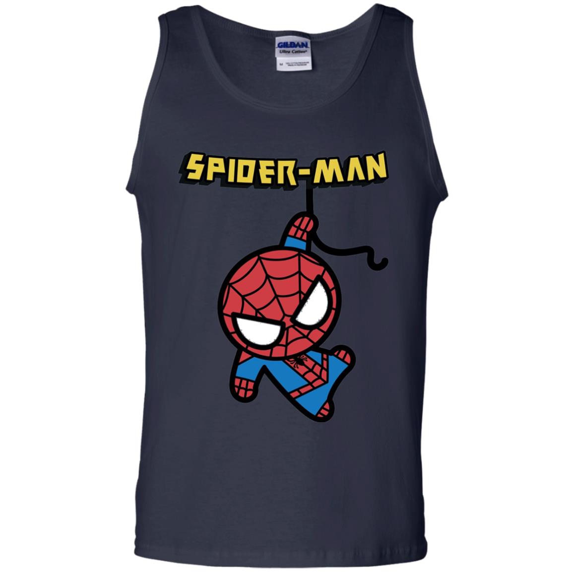 Spider-man Hanging Cute Kawaii Premium T-shirt Navy