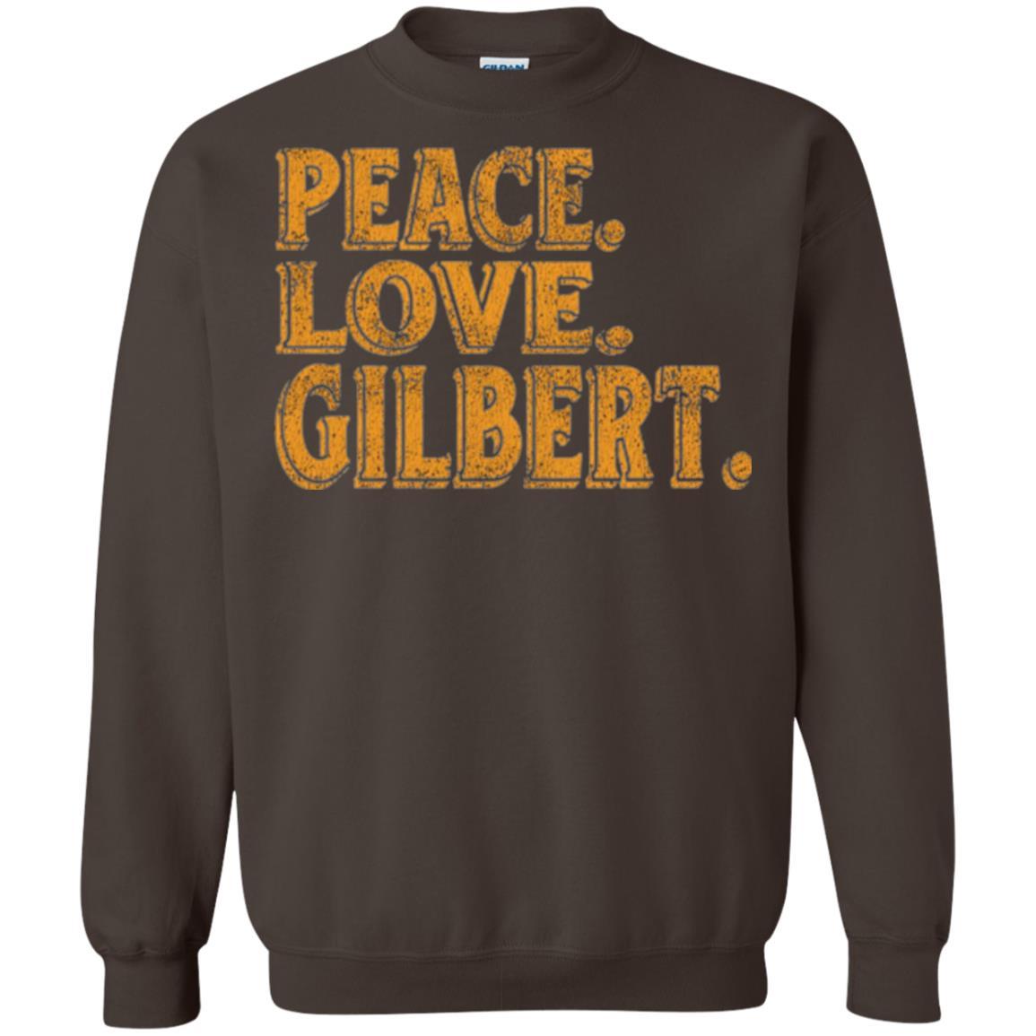 Peaceful T-shirt Peace Love Gilbert Dark Chocolate