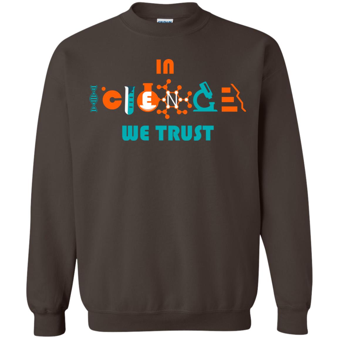 Scientist T-shirt In Science We Trust Dark Chocolate